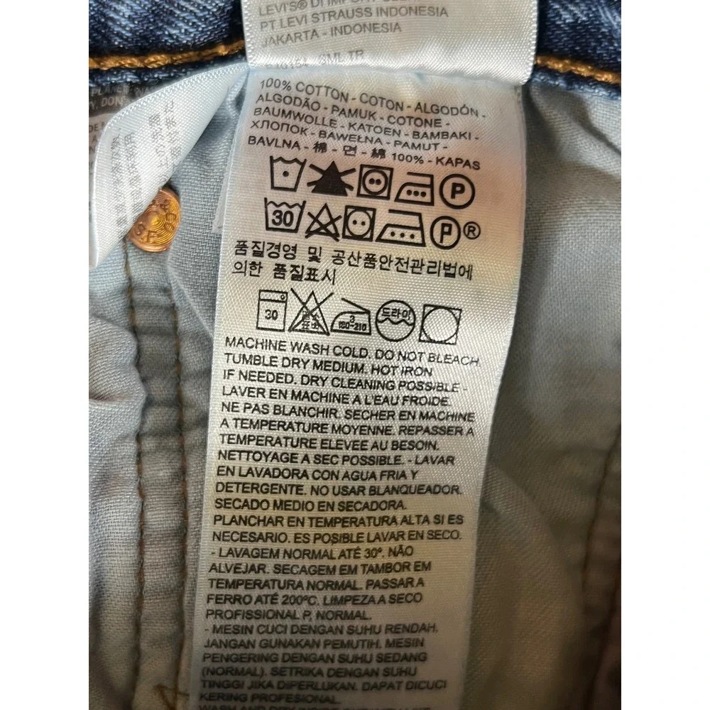 Levis 501 Original Fit Mens Blue Straight Leg Button Fly Denim Jeans 36x31